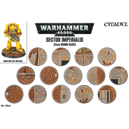 WARHAMMER 40k Sector Imperialis 32 mm Round Bases